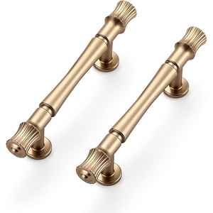 image:imageRavinte 5 Pack 334 Inch Solid Matte Black Zinc Kitchen Cabinet HandlesChampagne Bronze